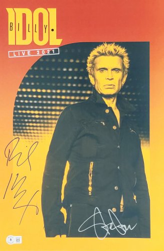 Billy Idol & Steve Stevens Autographed Signed 11X17 Poster Beckett Beckett 
