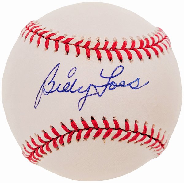 Billy Loes Autographed Official Nl Baseball Brooklyn Dodgers Beckett Beckett