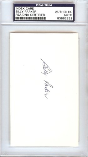 Billy Parker Autographed Signed 3X5 Index Card California Angels PSA/DNA 