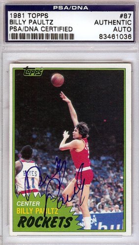 Billy Paultz Autographed 1981 Topps Card #87 Houston Rockets PSA/DNA