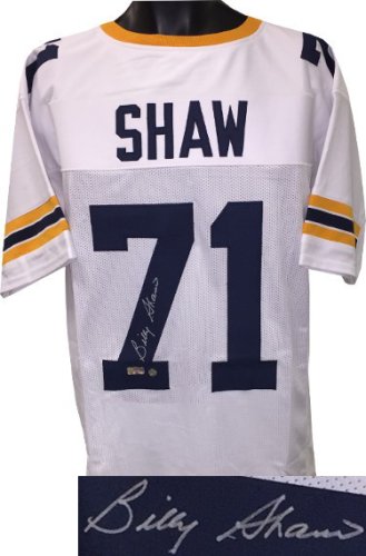 Billy Shaw Signed Buffalo Blue Throwback Football Jersey (Beckett) — RSA