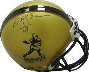 Billy Sims Autographed Signed Heisman Mini Helmet '78 (Oklahoma Sooners)- JSA Hologram 