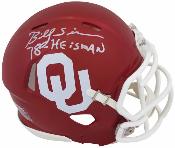 Billy Sims Autographed Signed Oklahoma Sooners Riddell Speed Mini Helmet w/78 Heisman 
