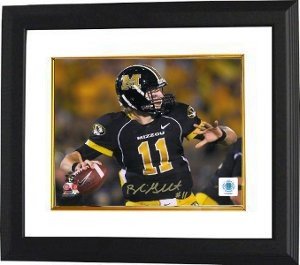 Blaine Gabbert signed Missouri Tigers 8X10 Photo Custom Framing