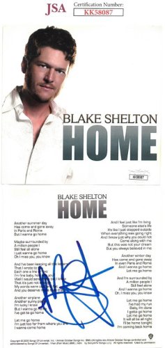 Blake Shelton Autographed Signed 2005 Home Single CD Cover w/ Case (No CD)- JSA #KK58087 (The Voice) 