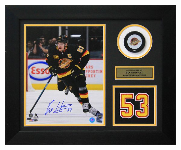 Bo Horvat Autographed Signed Vancouver Canucks Game Day Number 20x24 Frame