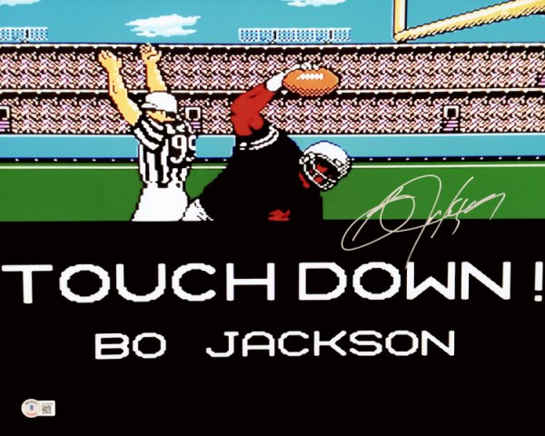 Bo Jackson Autographed Signed 16X20 Photo Oakland Raiders Nintendo Entertainment System Nes Tecmo Super Bowl Beckett Beckett Witness #212457 