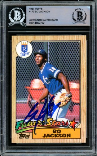 Bo Jackson Signed 1991 Score #412 Baseball Card KC Royals Angels