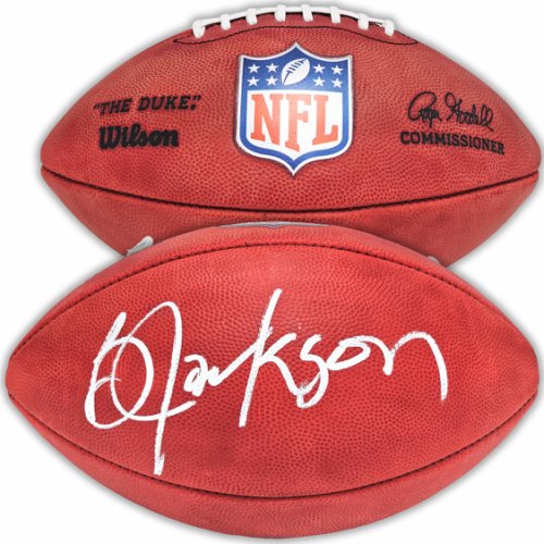 Bo Jackson Autographed Signed Official NFL Leather Football Oakland Raiders Beckett Beckett Witness #218032 