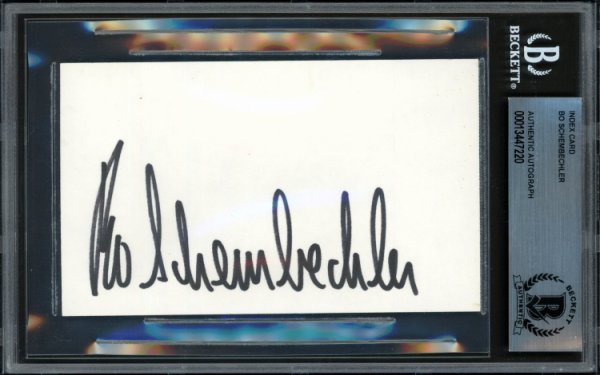 Bo Schembechler Autographed 3X5 Index Card Michigan Beckett Beckett