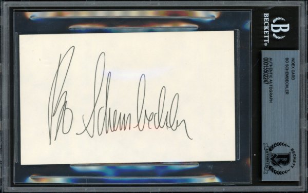 Bo Schembechler Autographed 3X5 Index Card Michigan Wolverines Beckett Beckett