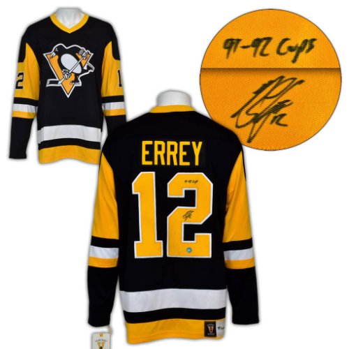 Bob Errey Autographed Signed Pittsburgh Penguins Throwback Breakaway Jersey