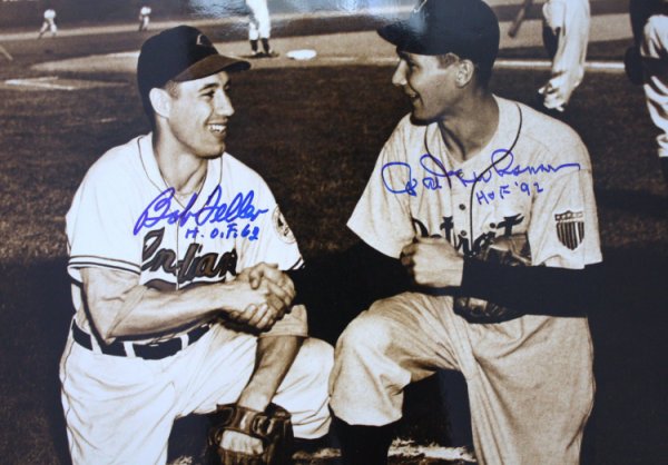 Bob Feller Autographed Signed & Hal Newhouser 11 X 14 Cleveland Indians Photo - Autographs 