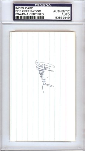 Bob Greenwood Autographed Signed 3X5 Index Card Philadelphia Phillies PSA/DNA 