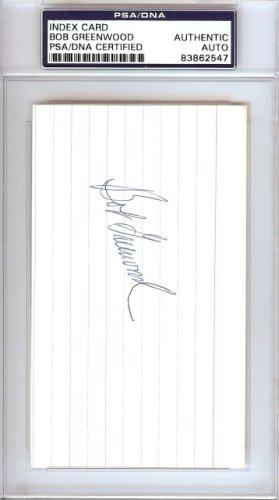 Bob Greenwood Autographed Signed 3X5 Index Card Philadelphia Phillies PSA/DNA 