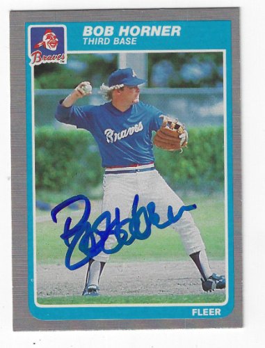 Bob Horner Autographed Signed 1985 Fleer Card - Autographs