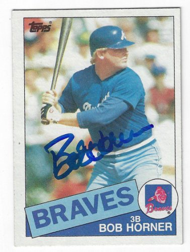 Bob Horner Autographed Signed 1985 Topps Card - Autographs