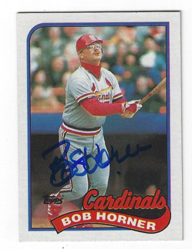 Bob Horner Autographed Signed 1989 Topps Card - Autographs