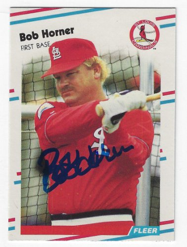 Bob Horner Autographed Signed St. Louis Cardinals 1988 Fleer Card - Autographs
