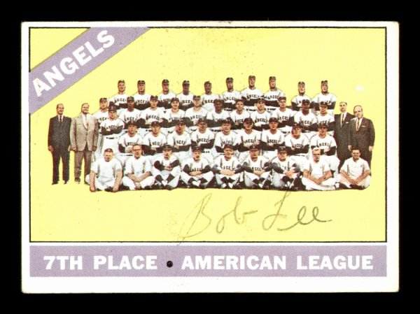 Bob Lee Autographed 1966 Topps Team Card #131 California Angels #170614