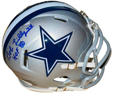 Bob lilly autographed mini helmet top