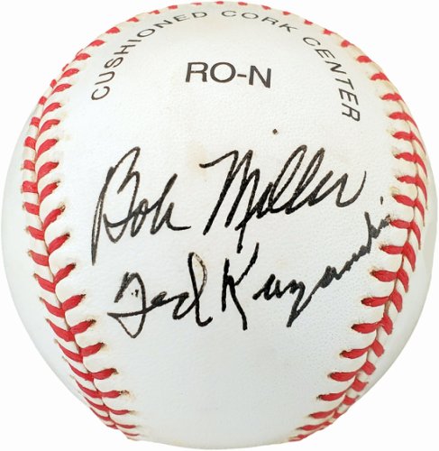 Bob Miller & Ted Kazanski Autographed Official Nl Baseball Philadelphia Phillies Beckett Beckett