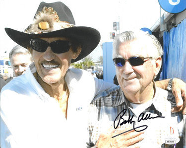 Bobby Allison Autographed Signed NASCAR 8x10 Photo- JSA Hologram #DD39152 (w/ Richard Petty) 