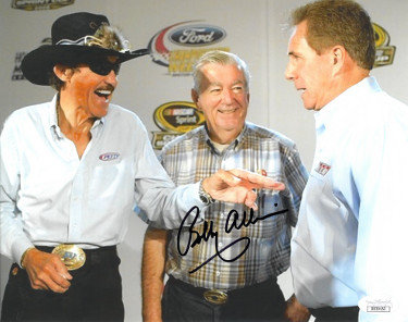 Bobby Allison Autographed Signed NASCAR 8x10 Photo- JSA Hologram #DD39153 (w/ Richard Petty & Darrell Waltrip) 