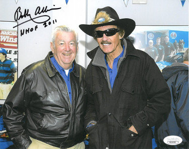 Bobby Allison Autographed Signed NASCAR 8x10 Photo w/ NHOF 2011- JSA Hologram #DD32922 (w/ Richard Petty) 
