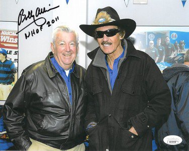Bobby Allison Autographed Signed NASCAR 8x10 Photo w/ NHOF 2011- JSA Hologram #DD39306 (w/ Richard Petty) 