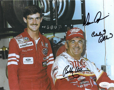 Bobby Allison/Donnie Allison/Eddie Allison triple Autographed Signed NASCAR 8x10 Photo- JSA Hologram #DD32923 (w/ Davey Allison) 