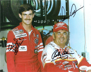 Bobby Allison/Donnie Allison/Eddie Allison triple Autographed Signed NASCAR 8x10 Photo- JSA Hologram #DD32924 (w/ Davey Allison) 