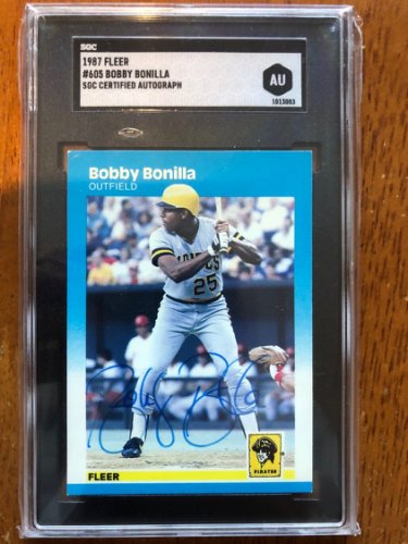 Bobby Bonilla Signed Pittsburgh White Art Work Baseball Jersey (JSA)