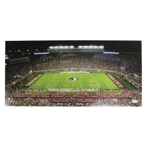 Bobby Bowden Autographed Signed 28x15 Panoramic Field Print w 93 & 99 Champs - PSA/DNA 