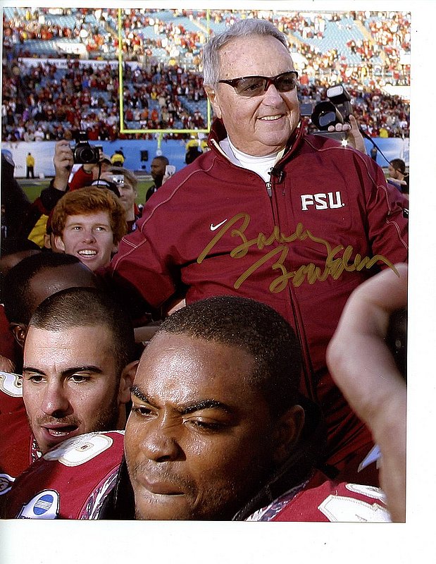 Bobby Bowden Autographed Signed Autogtraphed Florida State Seminoles Carried off Field 8x10 Photo 