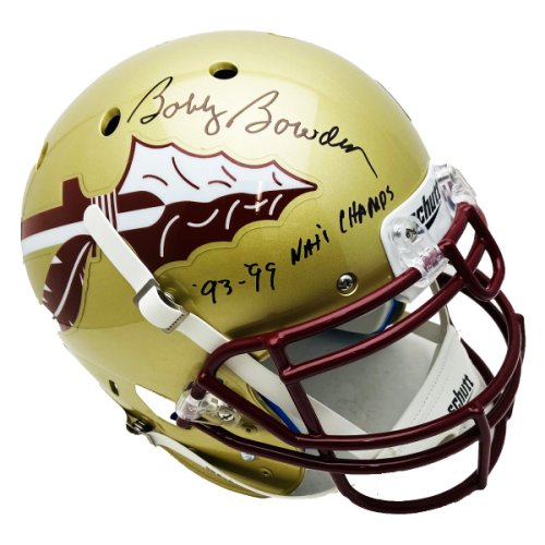Bobby Bowden Autographed Signed FSU Gold Schutt Helmet '93-'99 Champs Inscription - PSA/DNA 