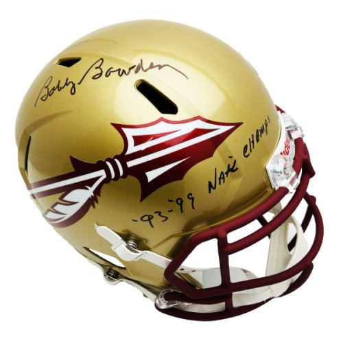 Bobby Bowden Autographed Signed FSU Rep Speed F/S Helmet w/93-99 Natl Champs Inscription 