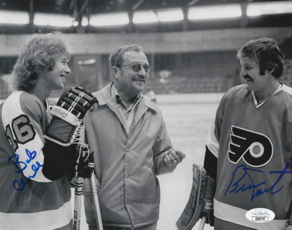 Bobby Clarke Autographed Signed & Bernie Parent 8X10 Philadelphia Flyers Photo JSA - Autographs