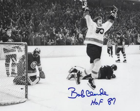 Bobby Clarke Philadelphia Flyers Autographed Signed Hockey 26x32 Frame
