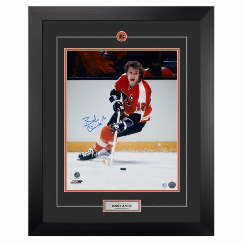 Bobby Clarke Philadelphia Flyers Autographed Signed Hockey 26x32 Frame