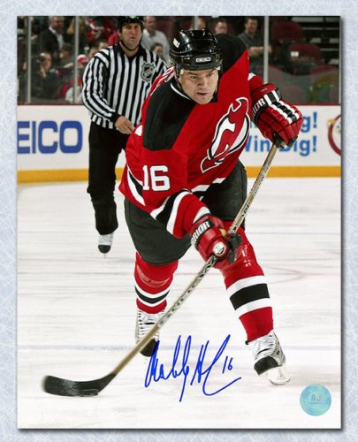Aj Sports Martin Brodeur New Jersey Devils Signed Retro Jersey Net Cam 8x10 Photo
