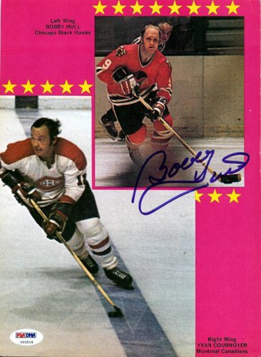 Bobby Hull Autographed Magazine Page Photo Chicago Blackhawks PSA/DNA