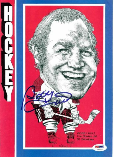Bobby Hull Autographed Magazine Page Photo Winnipeg Jets PSA/DNA