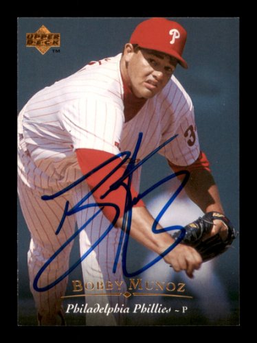 Bobby Munoz Autographed Signed 1995 UDA Card #143 Philadelphia Phillies #195726 