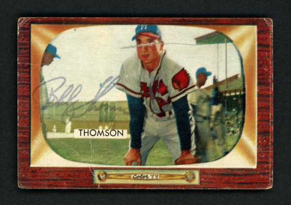 1994 Ted Williams #56 Bobby Thomson Authentic On Card Autograph Signature  Ax342