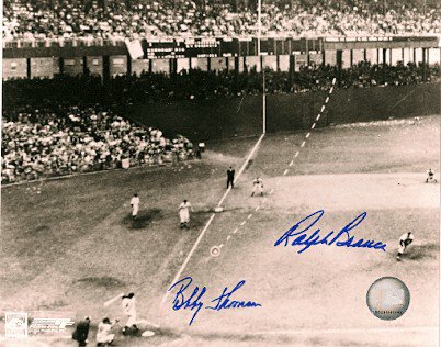 Bobby Thomson Autographed Signed & Ralph Branca Ny Giants & Brooklyn Dodgers Photo - Autographs 
