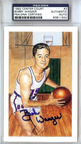 Bobby Wanzer Autographed 1992 Center Court Card #3 Rochester Royals PSA/DNA