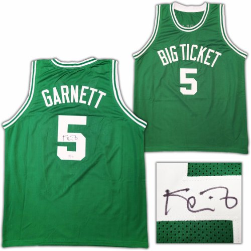 Boston Celtics Kevin Garnett Autographed Signed Green Jersey Beckett Beckett Qr #203548 