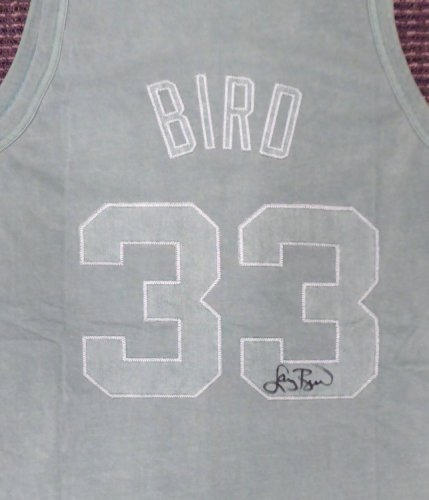 Boston Celtics Larry Bird Autographed Signed Green Mitchell & Ness Washed Out Swingman Jersey Size Xl Beckett Beckett 