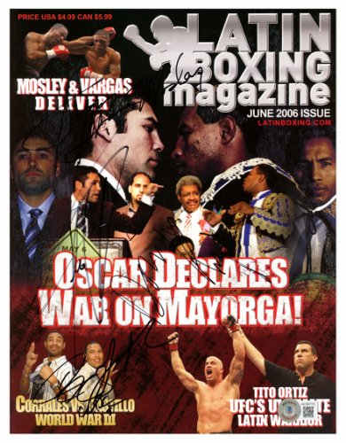 Boxing Legends Autographed Signed Latin Boxing Magazine With 5 Signatures Including Diego Corrales, "Sugar" Shane Mosley & Don King Beckett Beckett 